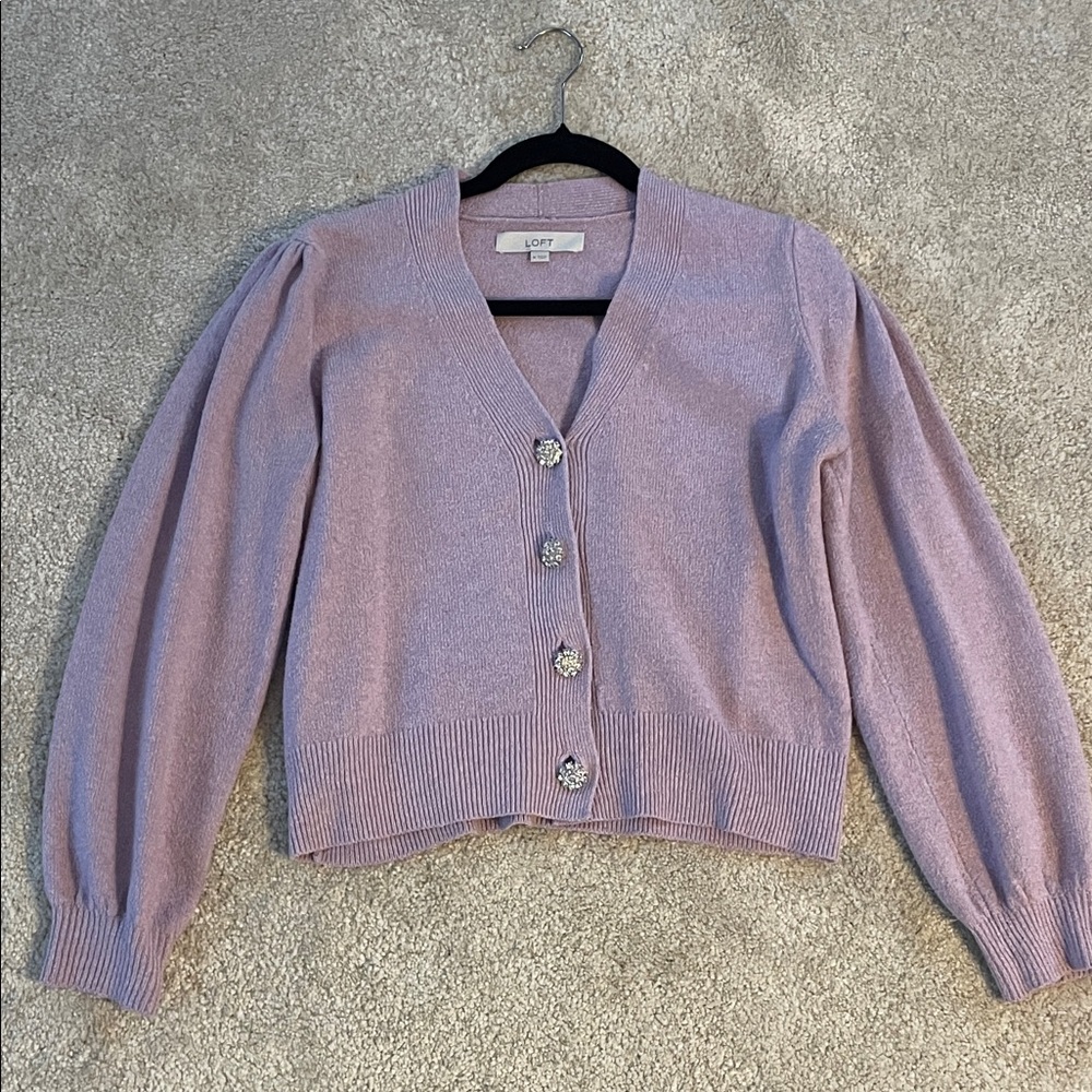 LOFT Women's Soft Purple Cardigan
